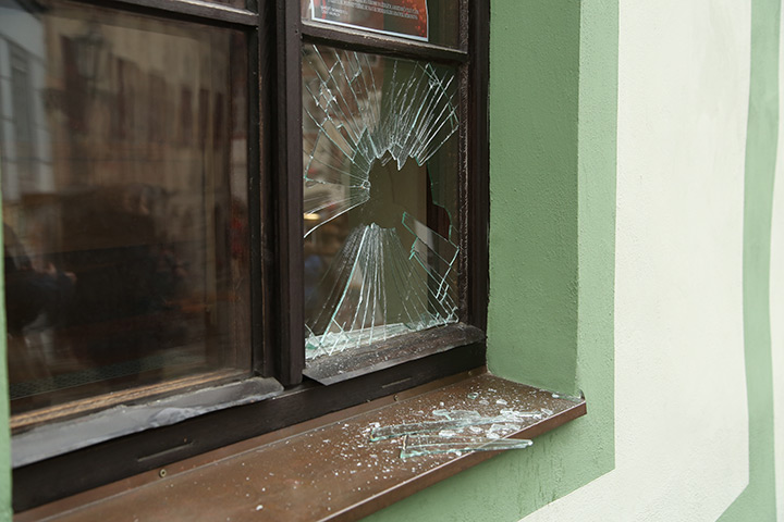 A2B Glass are able to board up broken windows while they are being repaired in Nailsea.